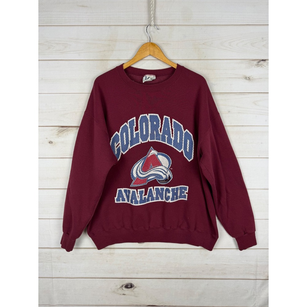 Vintage Lee Sport Colorado Avalanche Sweatshirt XL Burgundy Nutmeg Mills USA